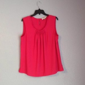 Kasper hot pink sleeveless blouse